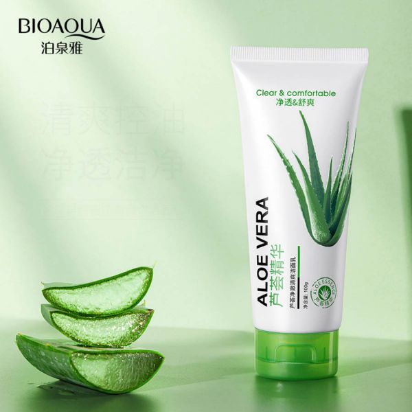 Пенка для умывания Bioaqua Aloe Vera Moisturizing Facial Foam Cleanser 100 g